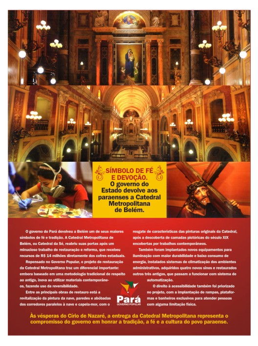Anúncio Governo do Pará Nova Catedral